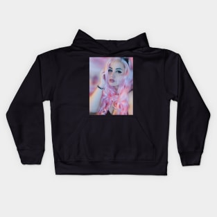 Ivetastic with pink hair Kids Hoodie